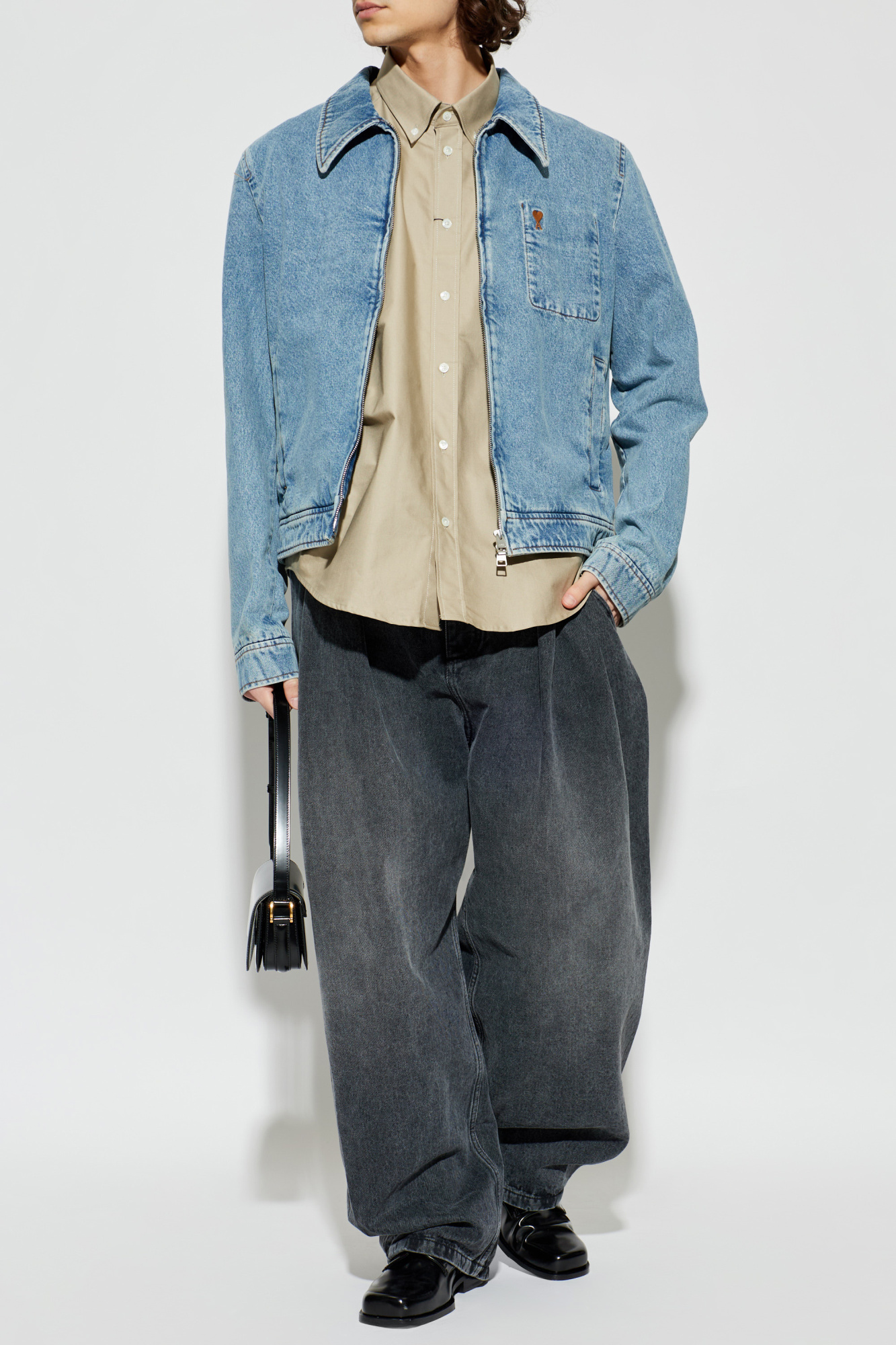 Ami Alexandre Mattiussi Denim jacket with patch | Men's | Vitkac